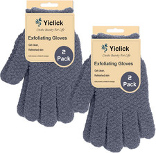 Heavy Exfoliating Gloves 4Pcs, Exfoliating Mitt, Body Scrubber for Bath Shower E
