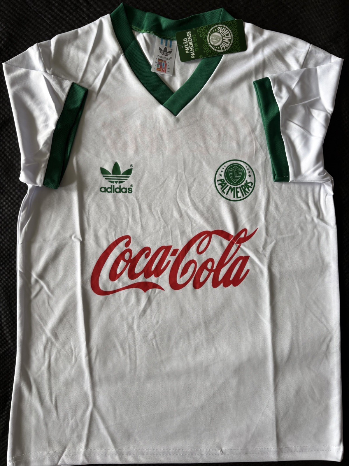 Palmeiras Soccer Jersey - 1989 Retro Away - Coca-Cola  - REPLICA - Medium