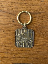 VINTAGE BRASS SNAP-ON TOOLS KEYCHAIN FOB