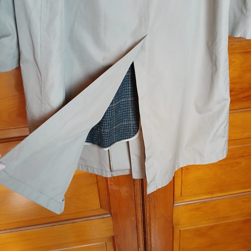 Hart Schaffner & Marx Khaki Rain Coat Trench Overcoat Removeable Wool Liner 44R - Picture 7 of 14
