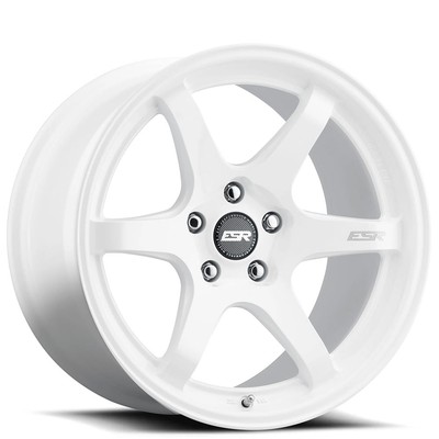19x8.5'' ESR Wheels AP6 Gloss White JDM Style Rims