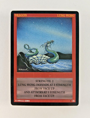 Lung Worm #21 - Wyvern CCG card (1994 US Games TCG) Limited, Dragon