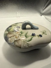 Vintage 1961 Trinket Covered Dish Signed