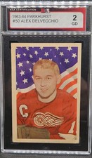 63-64 Parkhurst Alex Delvecchio KSA 2 🚨🚨🚨 Detroit Red Wings