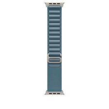 NEW OEM - Apple 49mm Light Blue Alpine Loop - Medium - Natural Titanium Finish