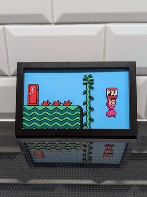 3d Printed Super Mario Peaches Level 1 Wall Art Roughly 7 Inches Wide