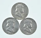 Higher Grade - 1952-D 1951 1952 Franklin Half Dollar 90% SIlver Lot *151