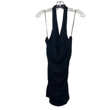 Urban Outfitters Shimmer Halter Bodycon Dress Mini Black Size XL New