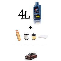 Hoffcar Set Service 4 Filter Und 4L ÖL FüR Lancia Ypsilon 1.3 JTD 55Kw Von