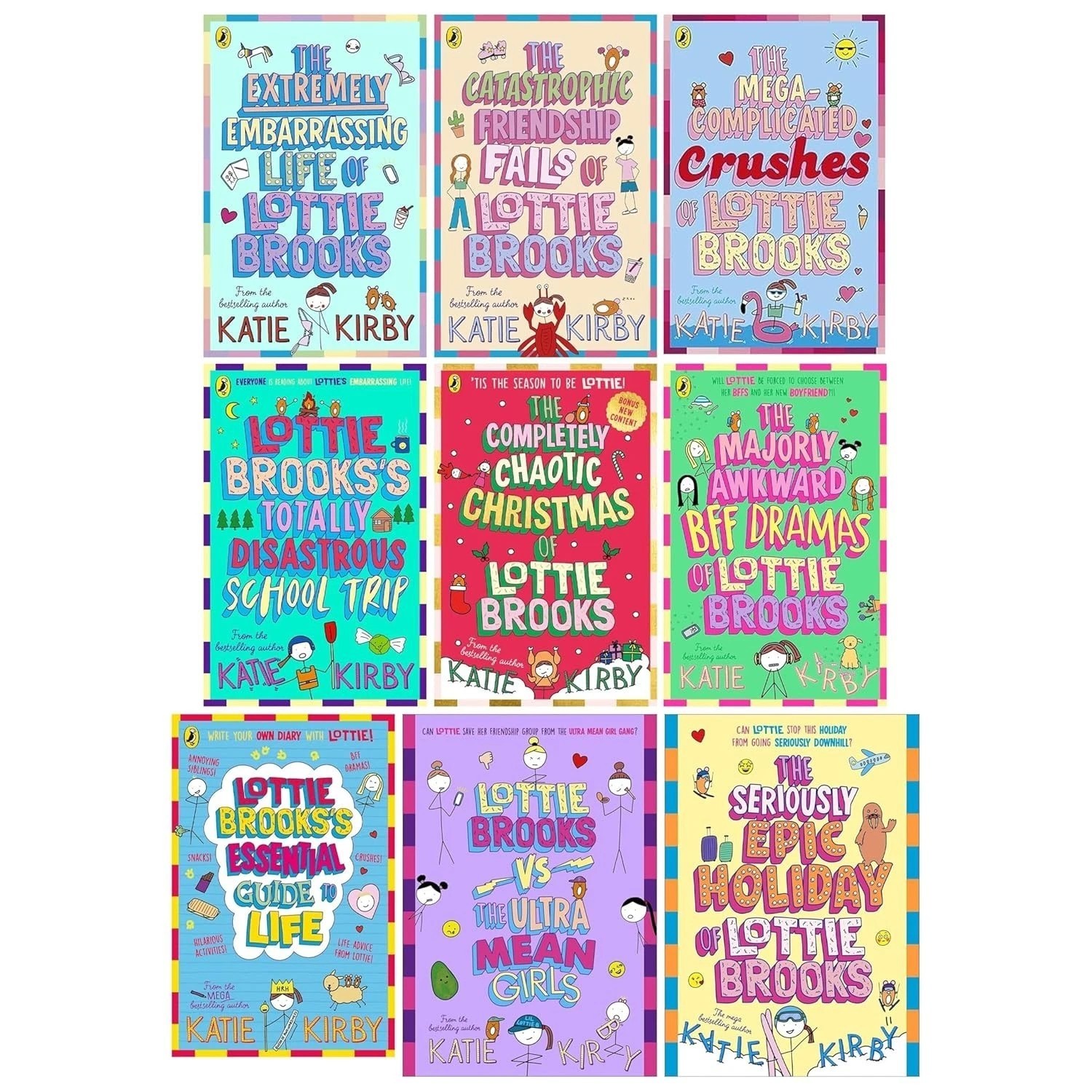 Lottie Brooks Series by Katie Kirby 9 Books Set The Extremely Embarrassing Life