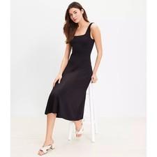 Ann Taylor LOFT Petite Ponte Seamed Midi Flare Dress 10P