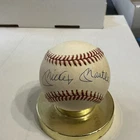 Mickey Mantle Autographed American League Bobby Brown Rawlings Baseball