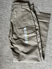 Duluth Trading Flex Fire Hose Relaxed Fit 5 Pocket Pants Sz 36 X 34 Khaki NEW