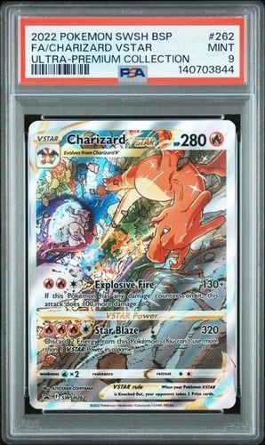 PSA 8 - 2022 Pokemon SWSH Black Star Promo Charizard Vstar #262 - UPC Promo