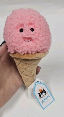 Jellycat Pink Ice Cream Strawberry Cone Plush Stuffed Toy
