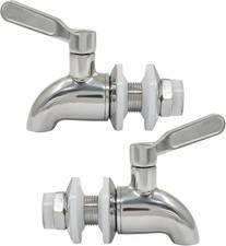 2 Pack Stainless Steel Beverage Dispenser Replacement Spigot, No Leakage Drink