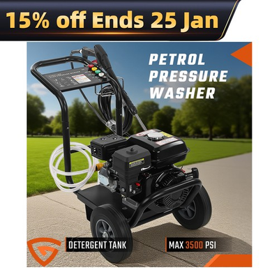 #ad 3500PSI Gas Pressure Washer Cold Water Gas Powered Washer 2.6GPM 212cc 5 Nozzles $250.99