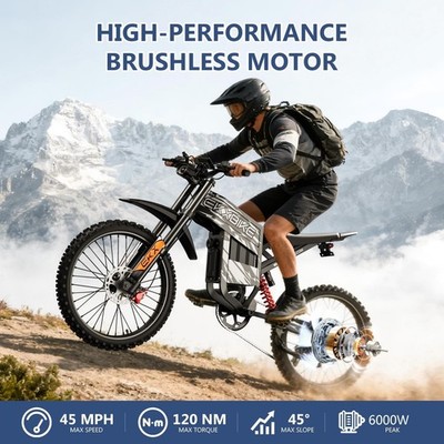 EKX TX1 Electric Motorcycle 6000W Peak 60V30Ah 19