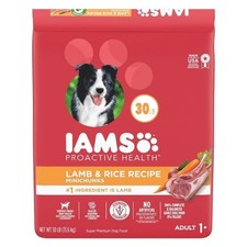 Minichunks Adult Dry Dog Food Lamb Rice Recipe Dogs Kibble Fibers New 30 Lb. Bag 1.82 per pound