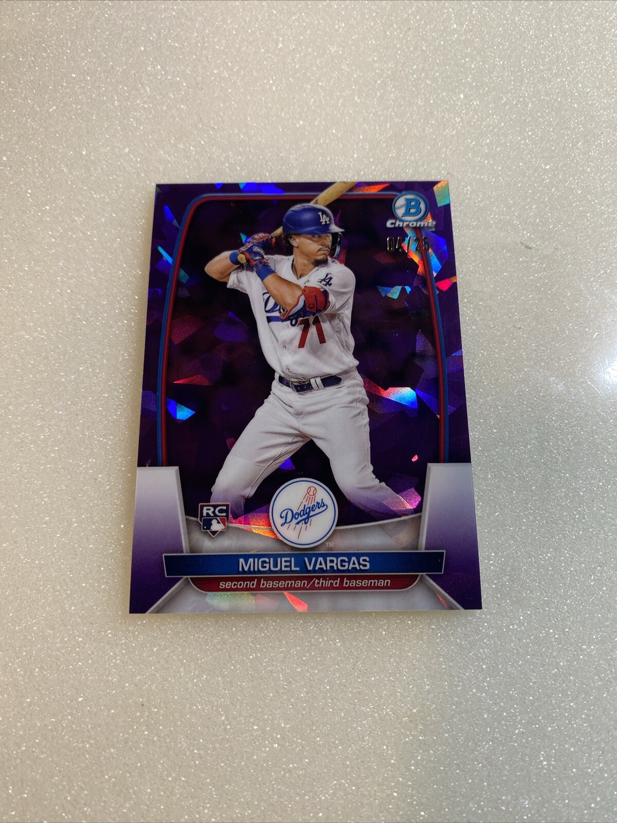 Miguel Vargas 2023 Bowman Chrome Sapphire Purple 04/25 Rookie Card #40