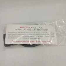 Ruger Black Cable Firearm Trigger lock, New In Original Packaging with Two Keys