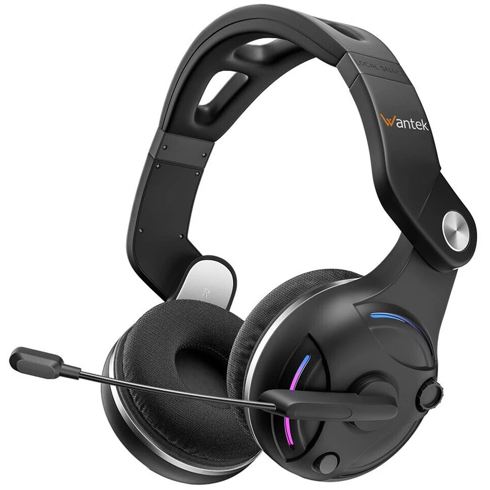 Wantek Kabelloses Gaming-Kopfhörer mit Mikrofon Faltbares HiFi Bluetooth Headset