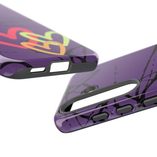 Hearts on Purple & Black Tough Handyhülle für iPhone, Samsung Galaxy, Goog Pixel - Bild 220 von 285