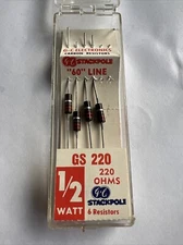 GC Electronics 1/2 Watt 220 Ohm Resistors 4 In Packing 