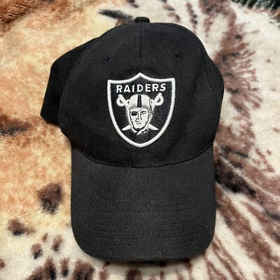 Oakland Raiders Reebok On Field Hat Cap Adjustable Hook Loop NFL Football  VTG