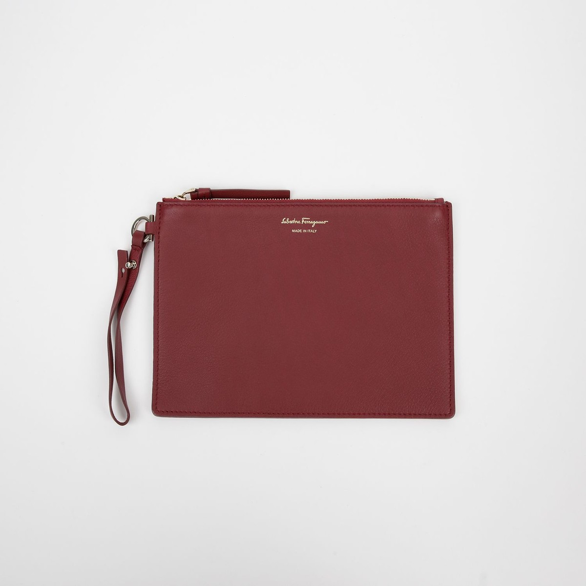 Ferragamo♪SALE♪0774172 SALVATORE FERRAGAMO Metallic Snakeskin Medium Boxyz Silver