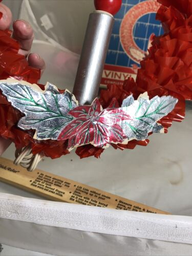 Vintage Sterling Vinyl Christmas Holiday Hanging Wreath With Box Not Working - Picture 5 of 5