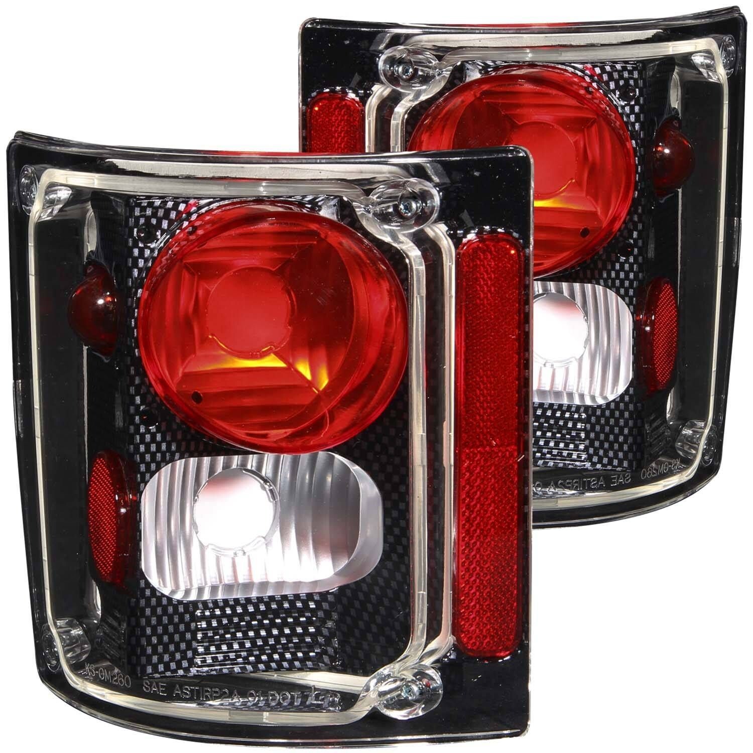 73-87 Chevy CK Pickup Truck Suburban Euro Clear Tail Lights Lamps Carbon