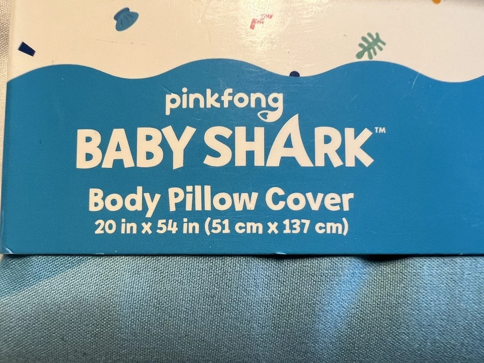 Nickelodeon 婴儿鲨鱼来游泳标准儿童双人床枕头 20 x 54 英寸 — 第 3/4 张图片