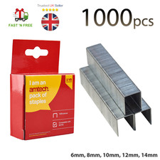 1000x Staples for Staple Gun Tacker Heavy Duty 6-14mm Upholstery Pins