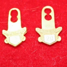 Lions Club International 100% Attendance Pin Tabs 2 and 20