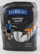 Medline FitRight Active Guards for Men Incontinence Leak Protection Pack of 52