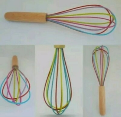 Schneebesen Holzgriff Silikon Schneebesen Eierbesen Sahnesauce Vinaigrette Mixer Schneebesen