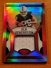 2019 Certified New Generation Jersey Red Josh Jacobs Oakland Raiders #'d 168/199