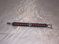 NEW Spartan Craft Paracord Survival Bracelet black/red