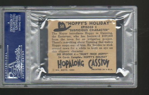 Hopalong Cassidy (1950) - Card # 50 PSA 6 - TOPPS - Picture 2 of 2