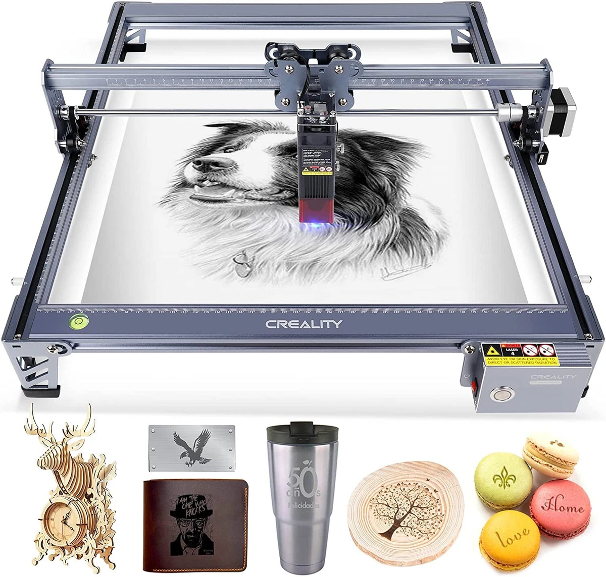 Creality CR-Laser Falcon 10W Laser Engraver, Laser Engraving Machine, DIY  Laser Cutter, Compressed Dot 10000mm/Min Laser Engraving for Stainless  Steel