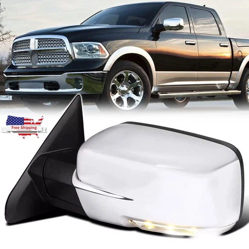 For 2013-2018 Dodge Ram 1500 Chrome Power Folding Heated Left Mirror+LED Signal