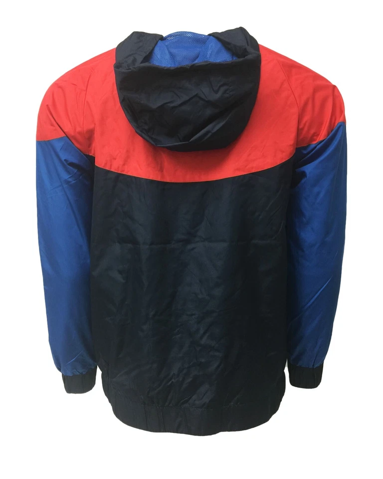 Cortavientos con capucha FC Barcelona con licencia - Ropa deportiva HKY - Chaqueta de lluvia Foto 4 de 4