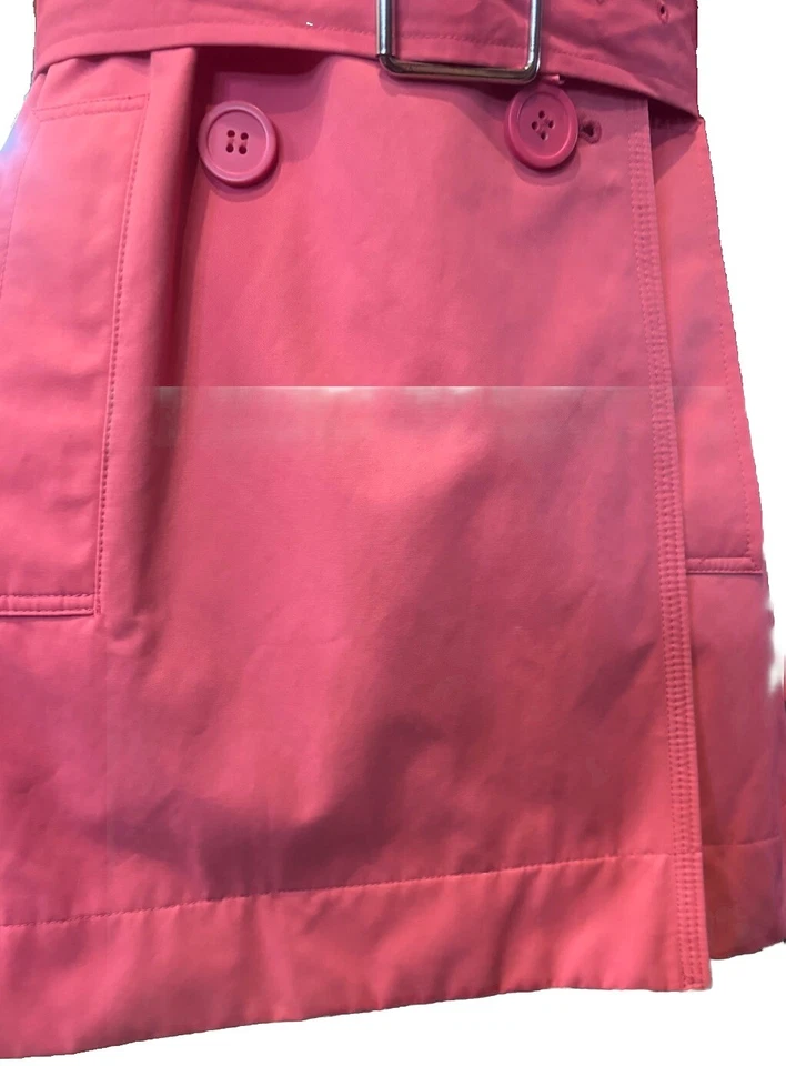 👠🧥🧡Style & Co impermeable coral con cinturón para mujer gabardina talla mediana Foto 4 de 4
