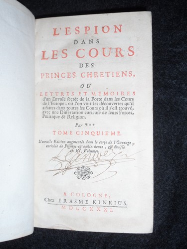 L'Espion Dans Les Cours Des Princes Chretiens - 1731 - Marana - Leather Binding - Foto 3 di 7