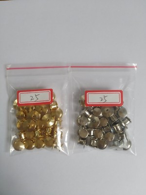 50pcs total gold silver each 25pcs locking pin keeper backs no tools required 