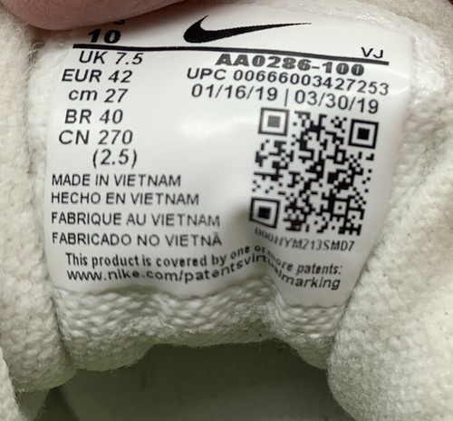 nike hyperace 2 white size 10