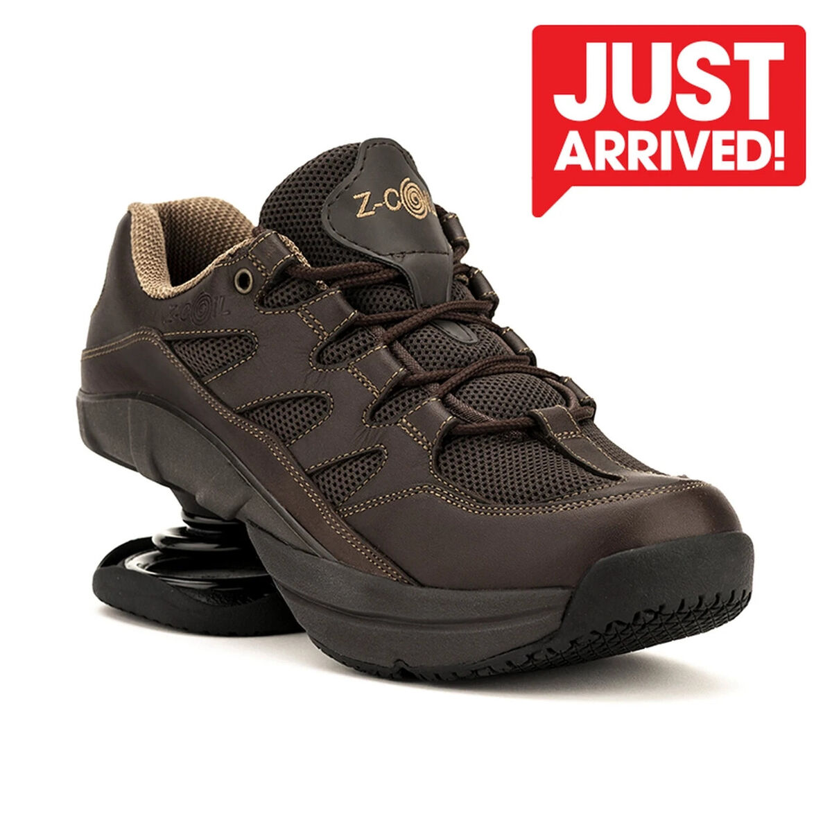 Z-Coil Freedom MEN'S BROWN LEATHER & MESH WALK, RUN, WORK Z-Coil Freedom MEN'S BROWN LEATHER & MESH WALK, RUN, WORK