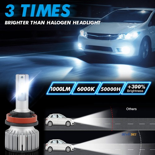 H9 H8 LED Headlight Globes Fits Mazda 3 2009 2010 Low Beam 6000K Bright White - Picture 2 of 10