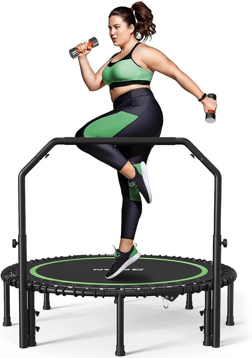 BCAN 450/550 LBS Foldable Mini Trampoline, 40/48 Fitness 48IN-H-Green